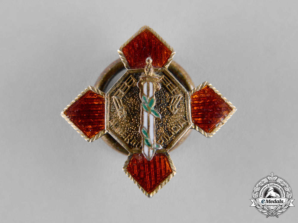 spain,_franco_period._a_miniature_order_of_police_merit,_cross_with_red_distinction_c.1965_c19-3627