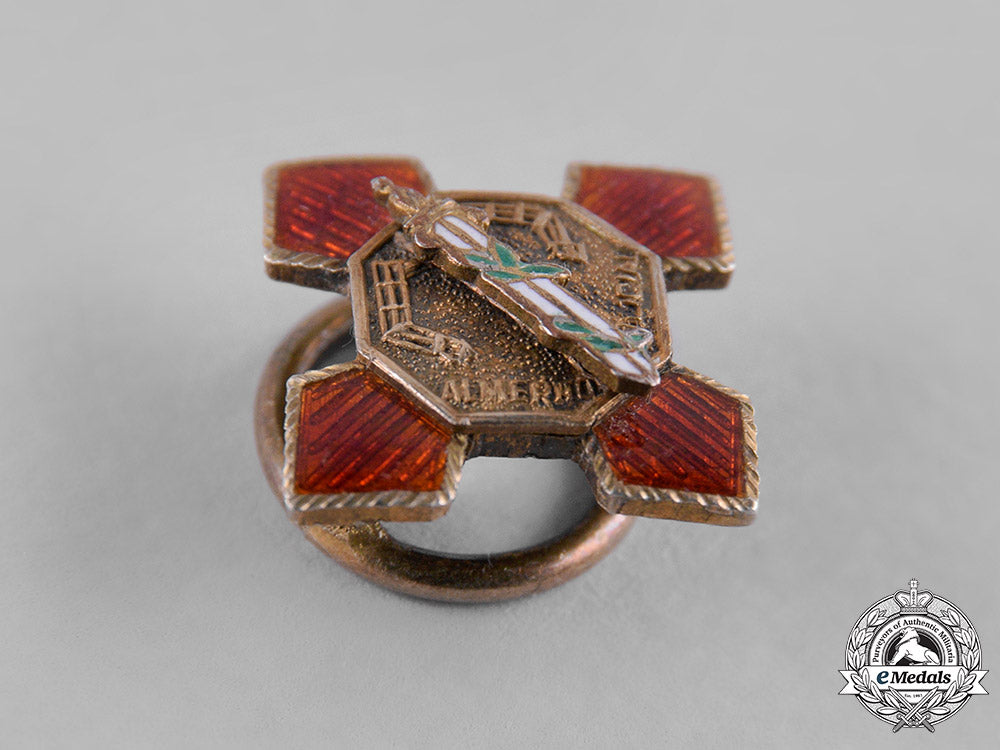 spain,_franco_period._a_miniature_order_of_police_merit,_cross_with_red_distinction_c.1965_c19-3629