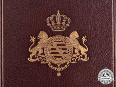 Saxe-Ernestine, Duchy. A House Order, Grand Cross With Swords Case, By C.w. Löffler