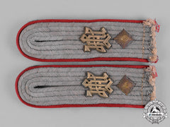 Germany, Waffen-Ss. A Pair Of Shoulder Straps For A Artillery Ss-Obersturmführer In The 1St Ss Panzer Division Lah