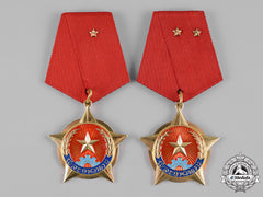 Laos, Democratic Republic. Two Medals For Bravery, Ii And Iii Classes
