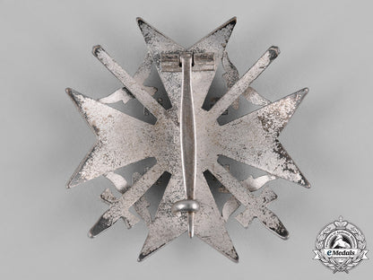 germany,_wehrmacht._a_spanish_cross_in_silver_with_swords_by_berg&_nolte_c19-4307_1_1