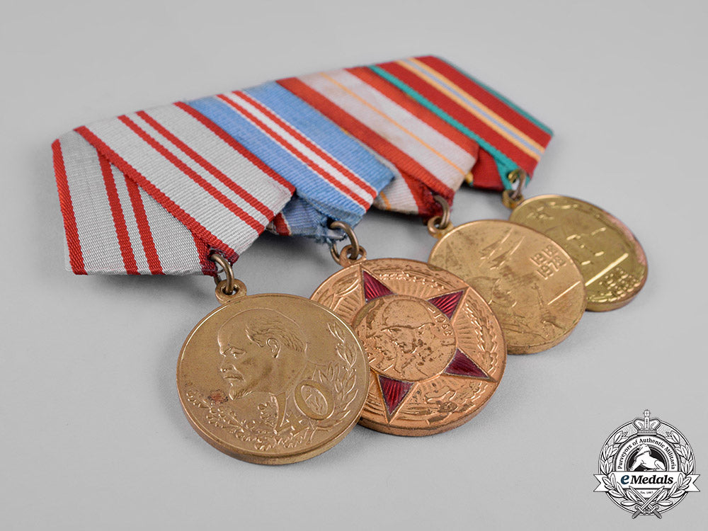 russia,_soviet_union._a_veteran's_group_of_four_armed_forces_jubilee_medals_c19-4643