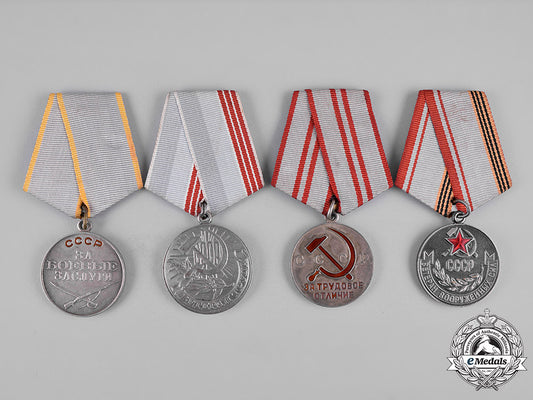 russia,_soviet_union._a_lot_of_four_medals_c19-4653