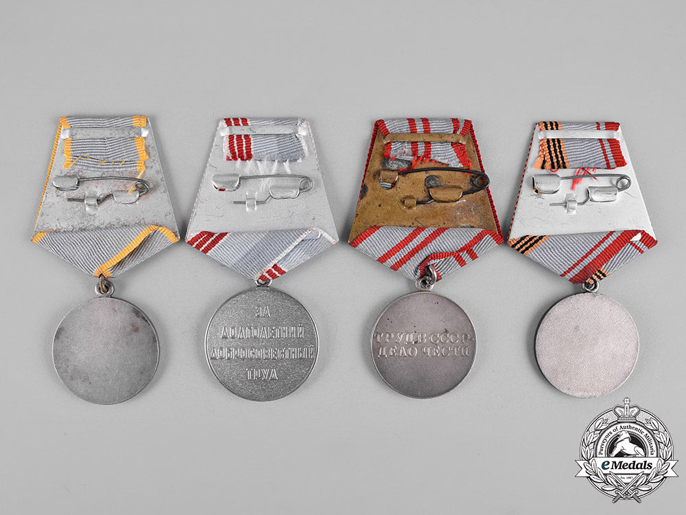 russia,_soviet_union._a_lot_of_four_medals_c19-4654