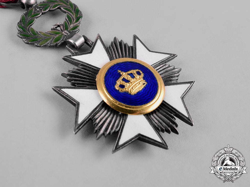 belgium,_kingdom._an_order_of_the_crown,_v_class_knight_with_crossed_swords_c19-4662