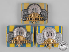 Brunswick, Duchy. Three Fire Brigade Long Service Bars