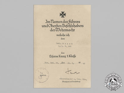 germany,_heer._a1939_iron_cross_i_class_with_document,240_th_artillery_regiment_c19-5110