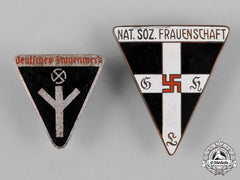 Germany, Third Reich. A Pair Of National Socialist Women’s League Membership Badges