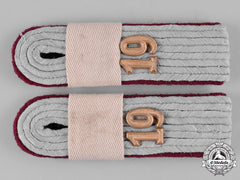Germany, Heer. A Set Of 19Th Panzer Division Chemical/Smoke Troops Leutnant Shoulder Boards