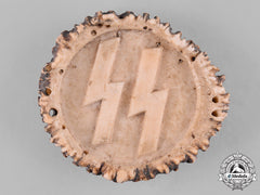 Germany, Ss. A Waffen-Ss Carved Decorative Plaque