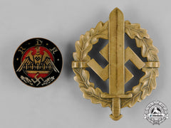 Germany, Third Reich. A Pair Of Third Reich Merit Badges