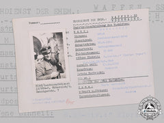 Germany, Ss. A Hiag Tracing Service File For Untersturmführer Erich Warnstedt