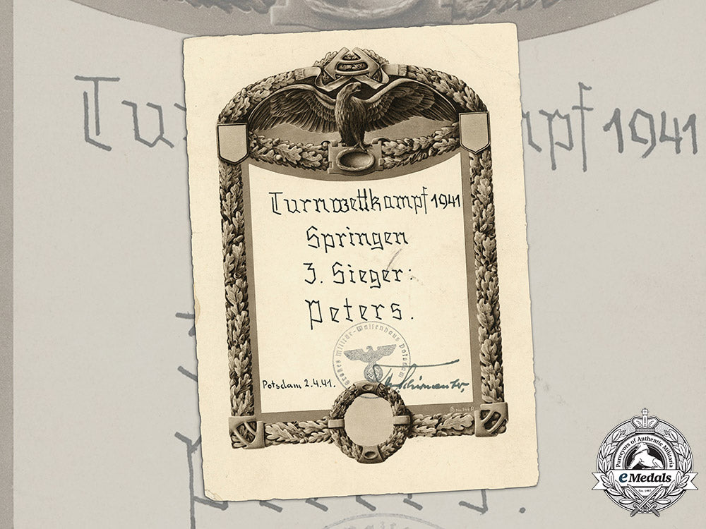 germany,_wehrmacht._a1941_award_document_for3_rd_prize_in_long_jump_athletics_c19-876