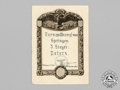 germany,_wehrmacht._a1941_award_document_for3_rd_prize_in_long_jump_athletics_c19-877