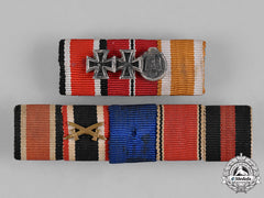 Germany, Wehrmacht. A Pair Of Second War Period Medal Ribbon Bars