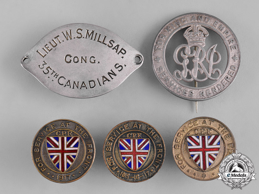 canada._a_lot_of_five_first_war_items_badge&_insignia_c19-9319