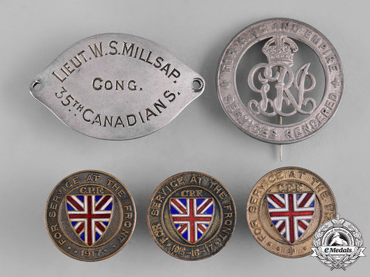 canada._a_lot_of_five_first_war_items_badge&_insignia_c19-9319