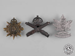 Canada. A Lot Of Three First War Era Cap Badges