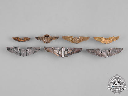 united_states._a_lot_of_seven_second_war_army_air_force_collar_badges_c19-9352