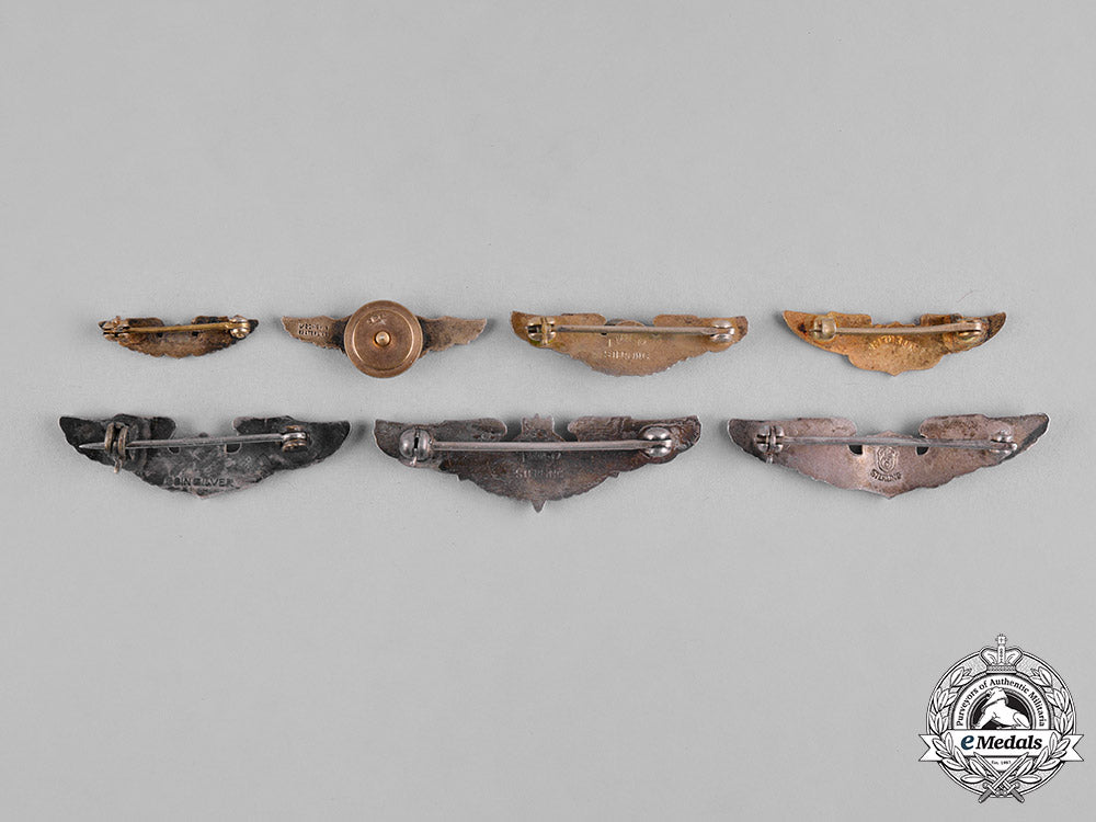 united_states._a_lot_of_seven_second_war_army_air_force_collar_badges_c19-9353