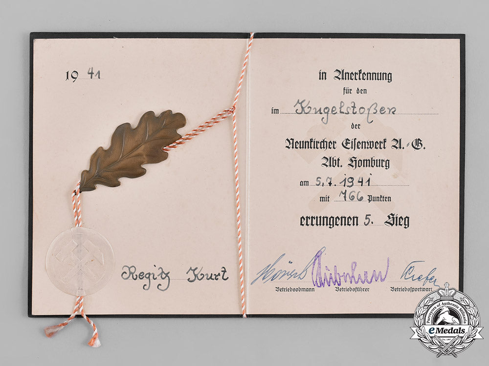 germany,_wehrmacht._a1941_fifth_place_shot_put_award_document_c19-951