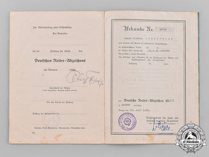 germany,_wehrmacht._a_bronze_grade_equestrian_badge_award_document,1938_c19-959