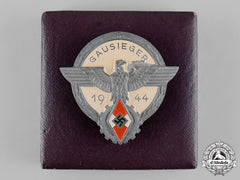 Germany, Hj. A Cased 1944 National Trade Competition Victor’s Badge By Gustav Brehmer