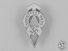 Germany, Hj. A 1935 Hj Sports Festival Commemorative Badge By Karl Wurster
