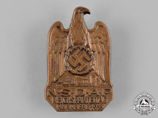 germany,_nsdap._a1933_nuremberg_rally_badge_by_c._balmberger_c19_0613