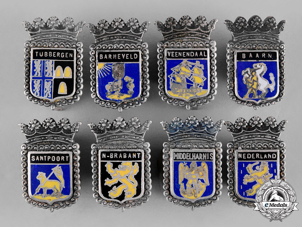 netherlands,_kingdom._forty-_eight_civic_coat-_of-_arms_badges_c19_0786_1_1_1_1_1