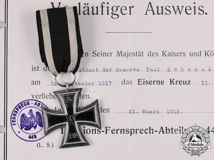 germany,_imperial._a1914_iron_cross_ii_class_with_award_document_to_paul_schomaker_c19_1050