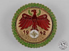 Germany, Third Reich. A 1942 Tirol Gau Champion Marksmanship Badge With Oak Leaves