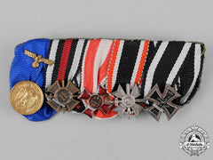 Germany, Wehrmacht. A Miniature Medal Bar, Frack Mounted