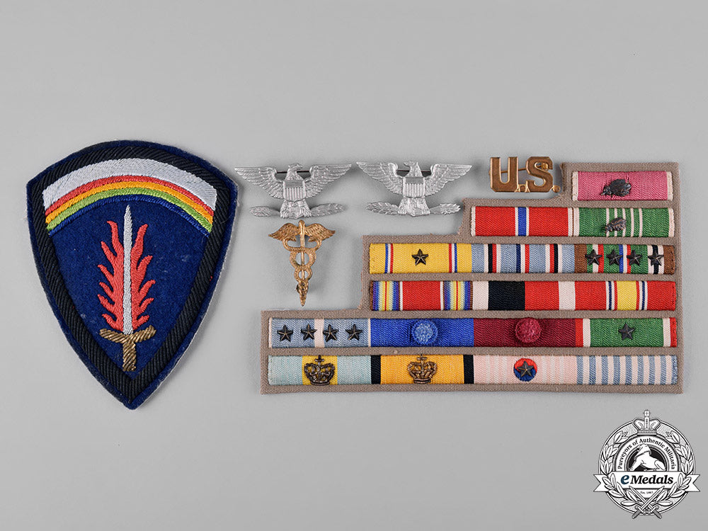 united_states._a_second_war_army_colonel's_insignia_group,_rare_rank_insignia_c19_2455