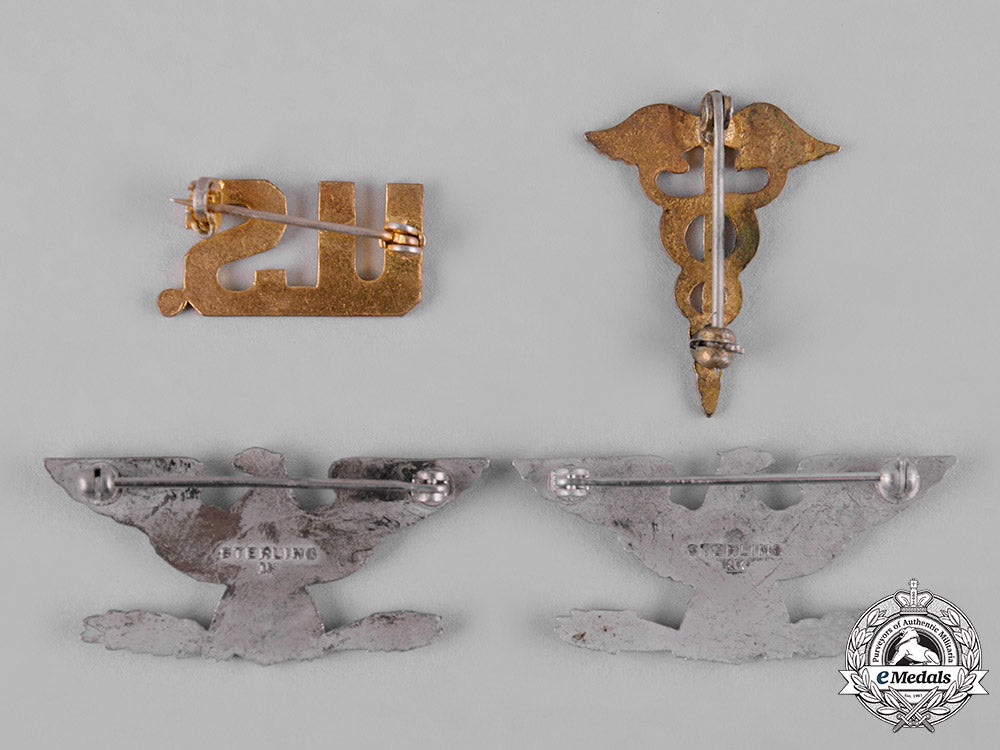 united_states._a_second_war_army_colonel's_insignia_group,_rare_rank_insignia_c19_2457