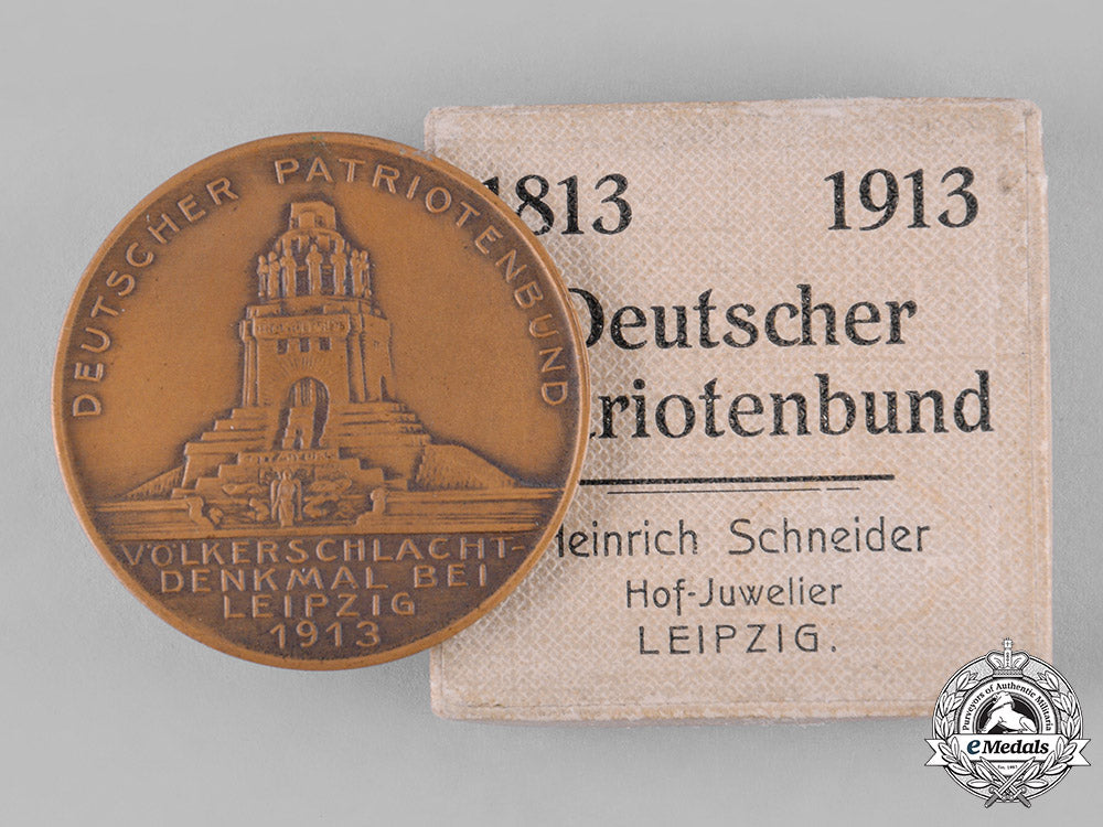 germany,_imperial._a1913_german_patriotic_league_battle_of_leipzig_medallion,_by_heinrich_schneider_c19_3464