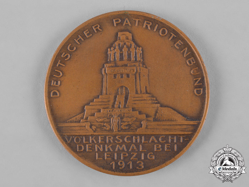 germany,_imperial._a1913_german_patriotic_league_battle_of_leipzig_medallion,_by_heinrich_schneider_c19_3465