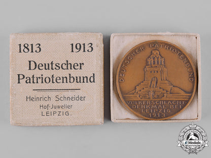 germany,_imperial._a1913_german_patriotic_league_battle_of_leipzig_medallion,_by_heinrich_schneider_c19_3469