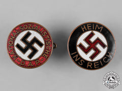 Germany, Third Reich. A Pair Of Nsdap Badges
