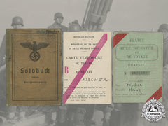 Germany, Heer. A Soldbuch & Documents To Artillery Gunner Heinz Fischer (Battle Of The Bulge)
