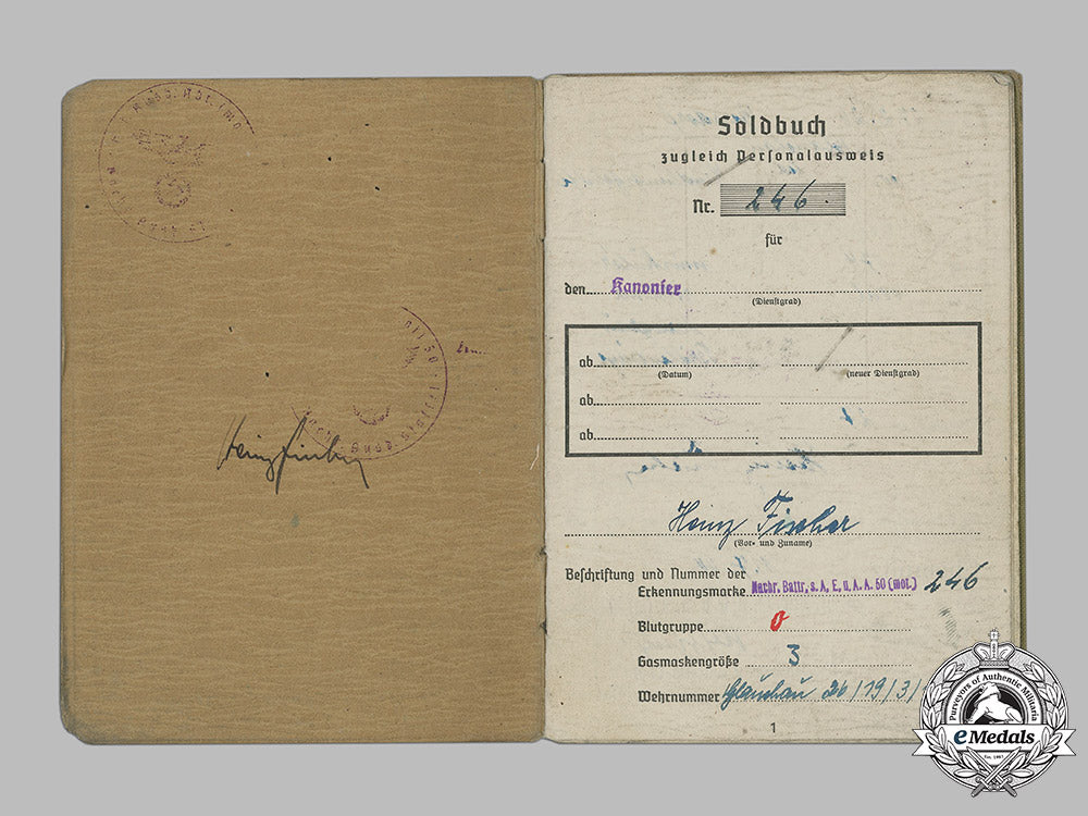germany,_heer._a_soldbuch&_documents_to_artillery_gunner_heinz_fischer(_battle_of_the_bulge)_c19_4280