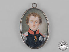 Prussia, Kingdom. A Miniature Portrait Of An Officer, C.1860