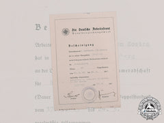 Germany, Daf. A German Labour Front Career Service Document To Ludomira Von Kostro