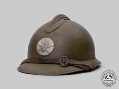 France, Third Republic. A French Army M1926 Adrian Helmet For Artillery Personnel