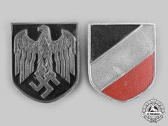 Germany, Heer. A Set Of Pith Helmet Insignia