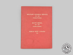 Canada. Military General Service 1793-1814, Egypt Medal 1882-1889, North West Canada 1885 (Canadian Recipients), By Spink & Son, 1975