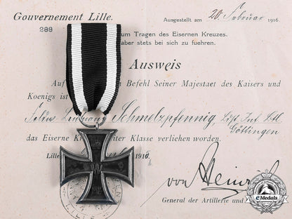 germany,_imperial._a1914_iron_cross_ii_class_with_award_document_to_feldwebel-_leutnant_hans_schmelzpfenning_c20079_emd4745_1