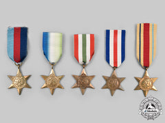 United Kingdom. A Lot Of Five Second War Stars