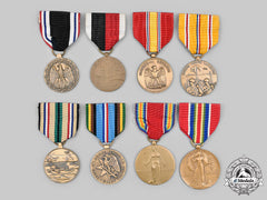 United States. A Lot Of Eight Campaign Medals